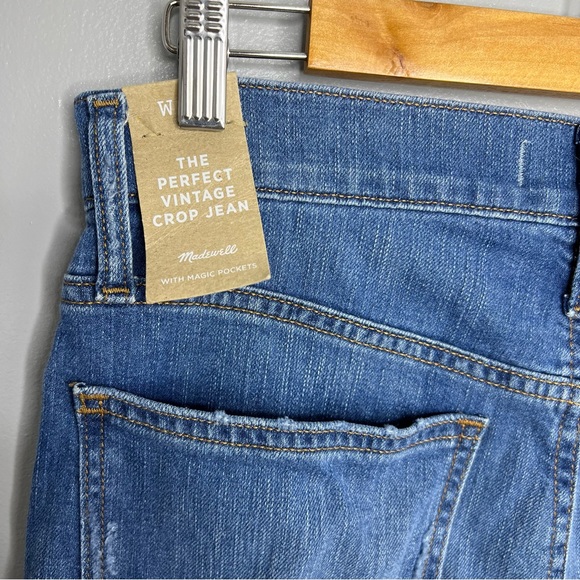 MADEWELL NWT The Perfect Vintage Crop Denim Jeans - Picture 6 of 8